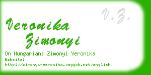 veronika zimonyi business card